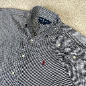 Men's Ralph Lauren Medium Gingham Long Sleeve Button Down Shirt